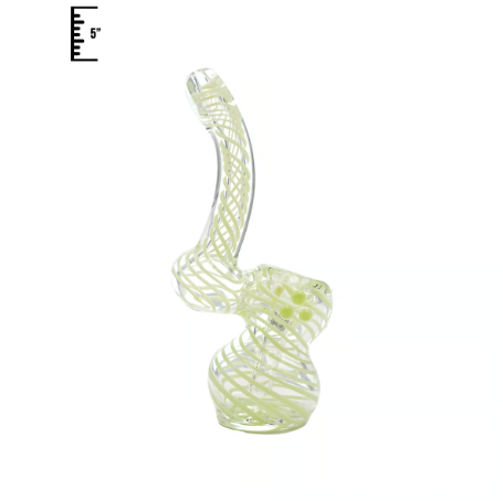 5" Lines Glass Bubbler