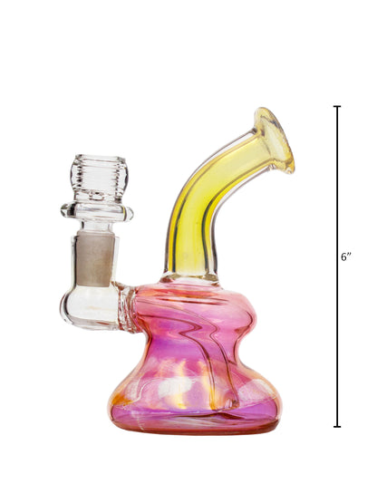 Bent Neck 5" Cool Pink Water Pipe