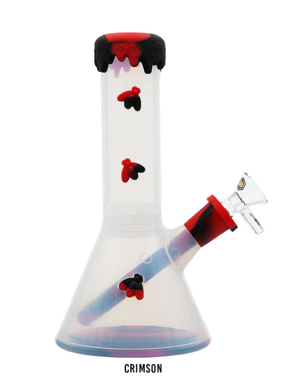 10.5" Silicone Bee Clear Waterpipe