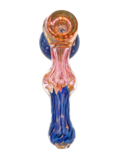 Pink Blue Glass Bubbler