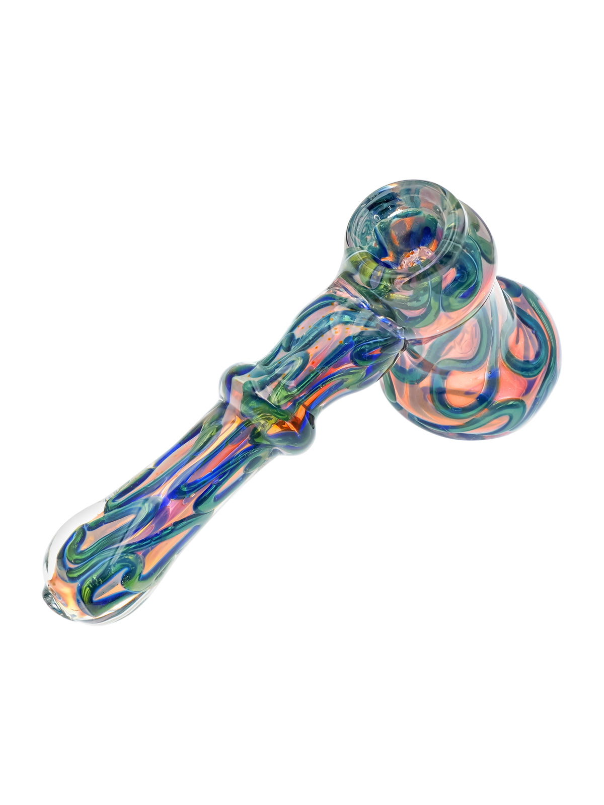 5" Rainbow Glass Bubbler