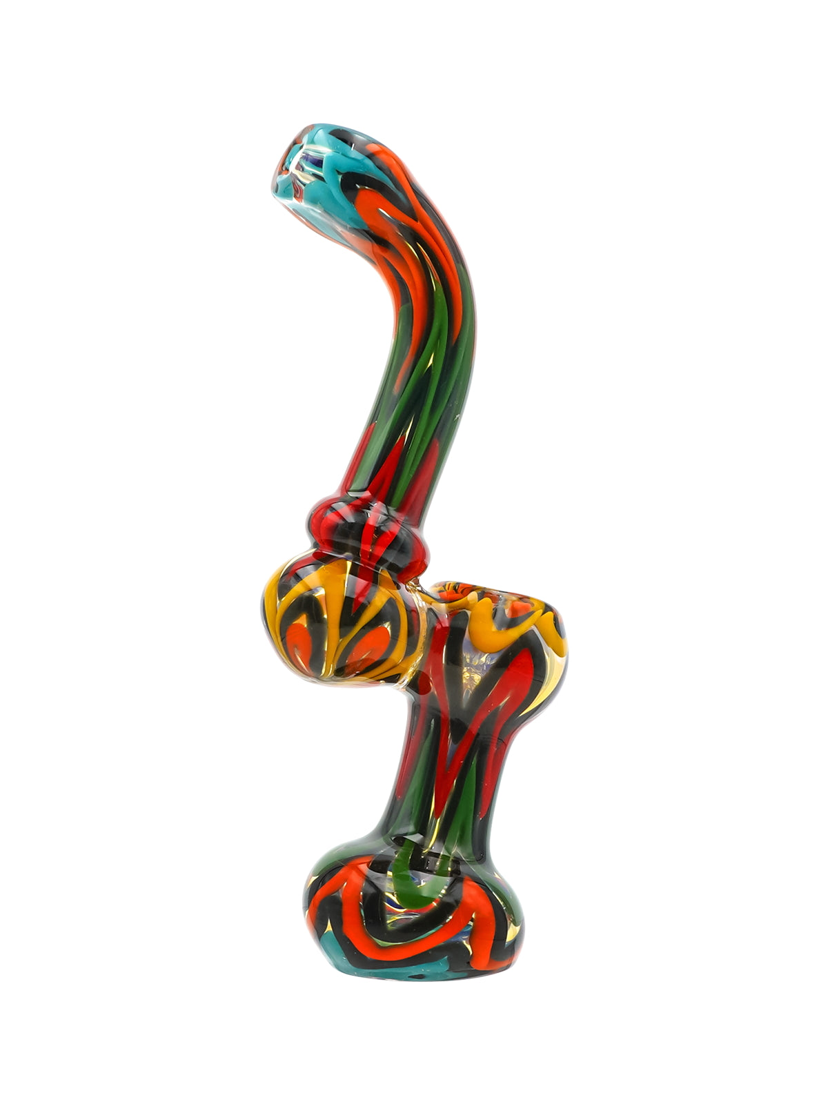 6" Rasta Glass Bubbler