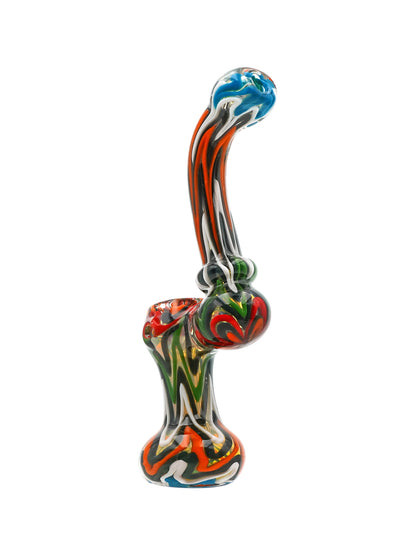 6" Rasta Glass Bubbler