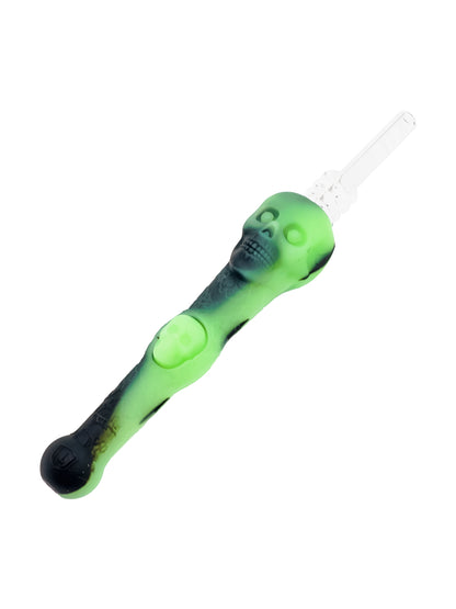 14MM Quartz Tip  - Stratus Silicone Skull Dipper Glow In The Dark