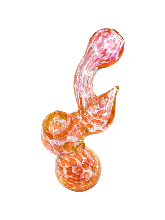Awesome Red Pink Glass Bubbler