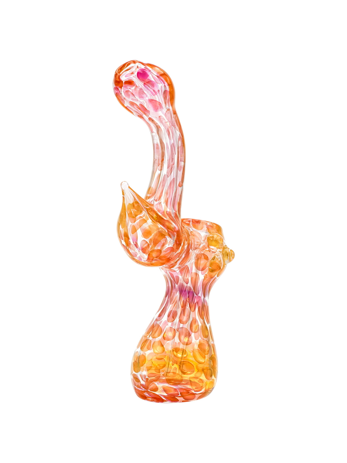 Awesome Red Pink Glass Bubbler