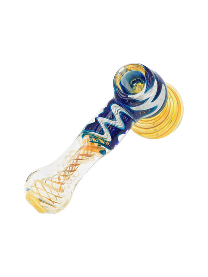 Blue Waves Glass Bubbler