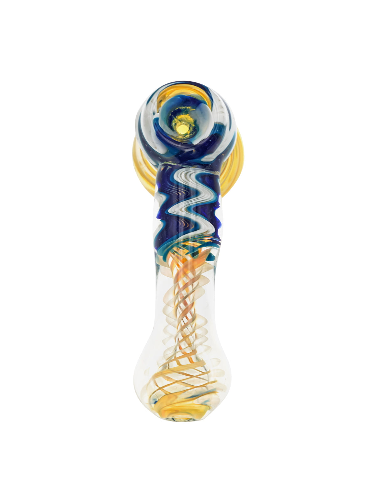 Blue Waves Glass Bubbler