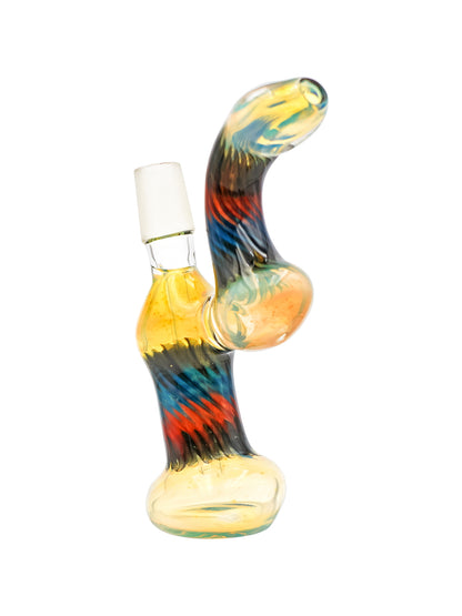 6" Rasta Waves Glass Bubbler