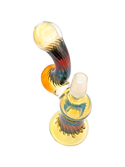 6" Rasta Waves Glass Bubbler