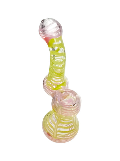 5" Lines Glass Bubbler