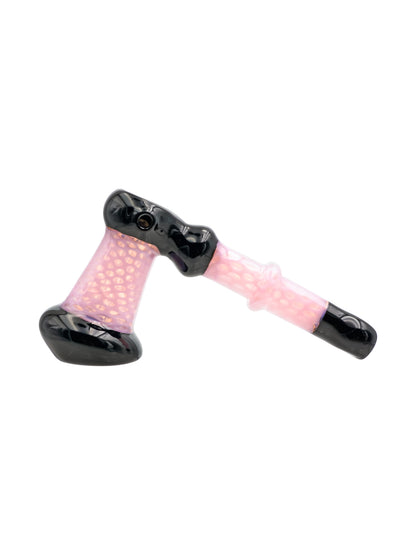 Pink Honey Comb Glass Bubbler