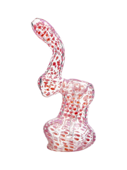 6" Spotted Glass Bubbler