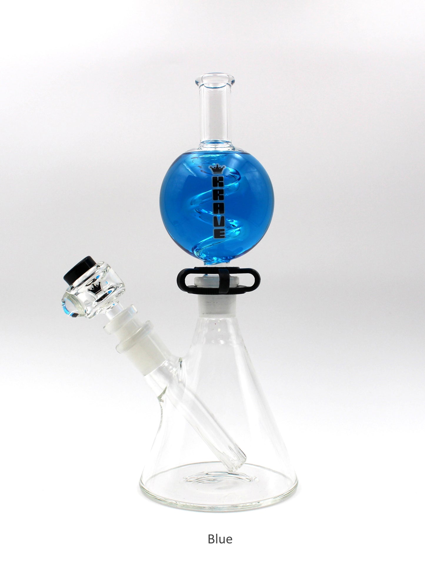 Krave Spiral Sphere Freezable Glitter Ball Beaker Waterpipe