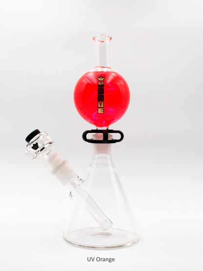 Krave Spiral Sphere Freezable Glitter Ball Beaker Waterpipe