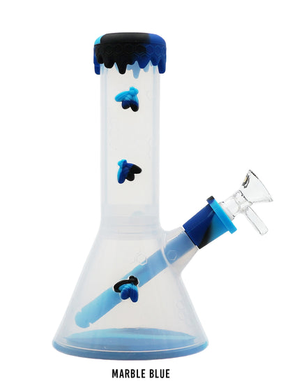 10.5" Silicone Bee Clear Waterpipe