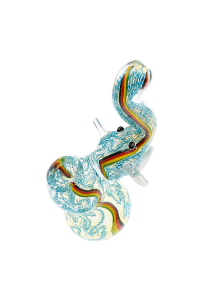 Rainbow Elephant Glass Bubbler