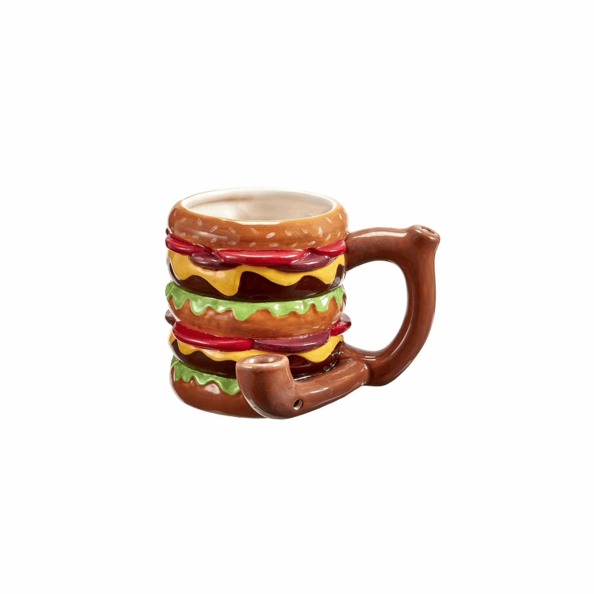 Cheeseburger Ceramic Pipe Mug