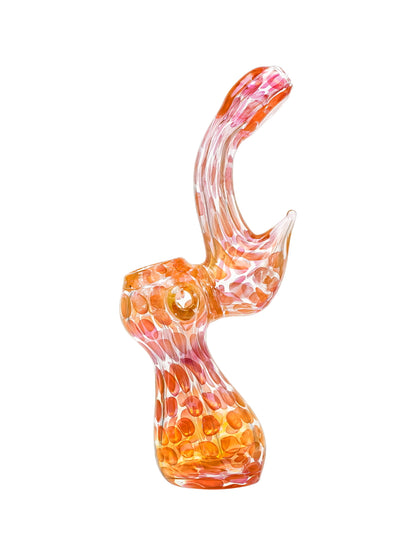 Awesome Red Pink Glass Bubbler