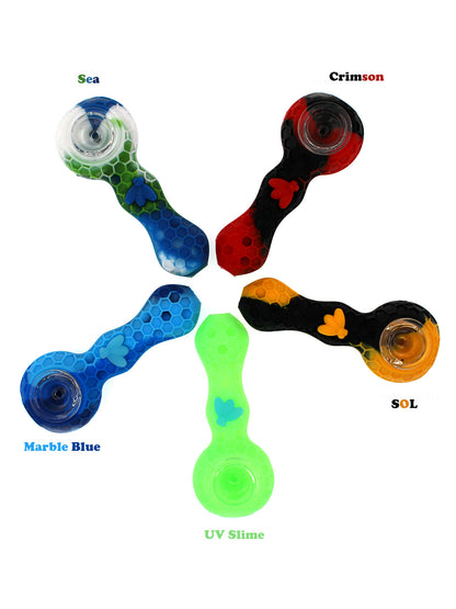 Silicone Bee Durable Hand Pipe Spoon
