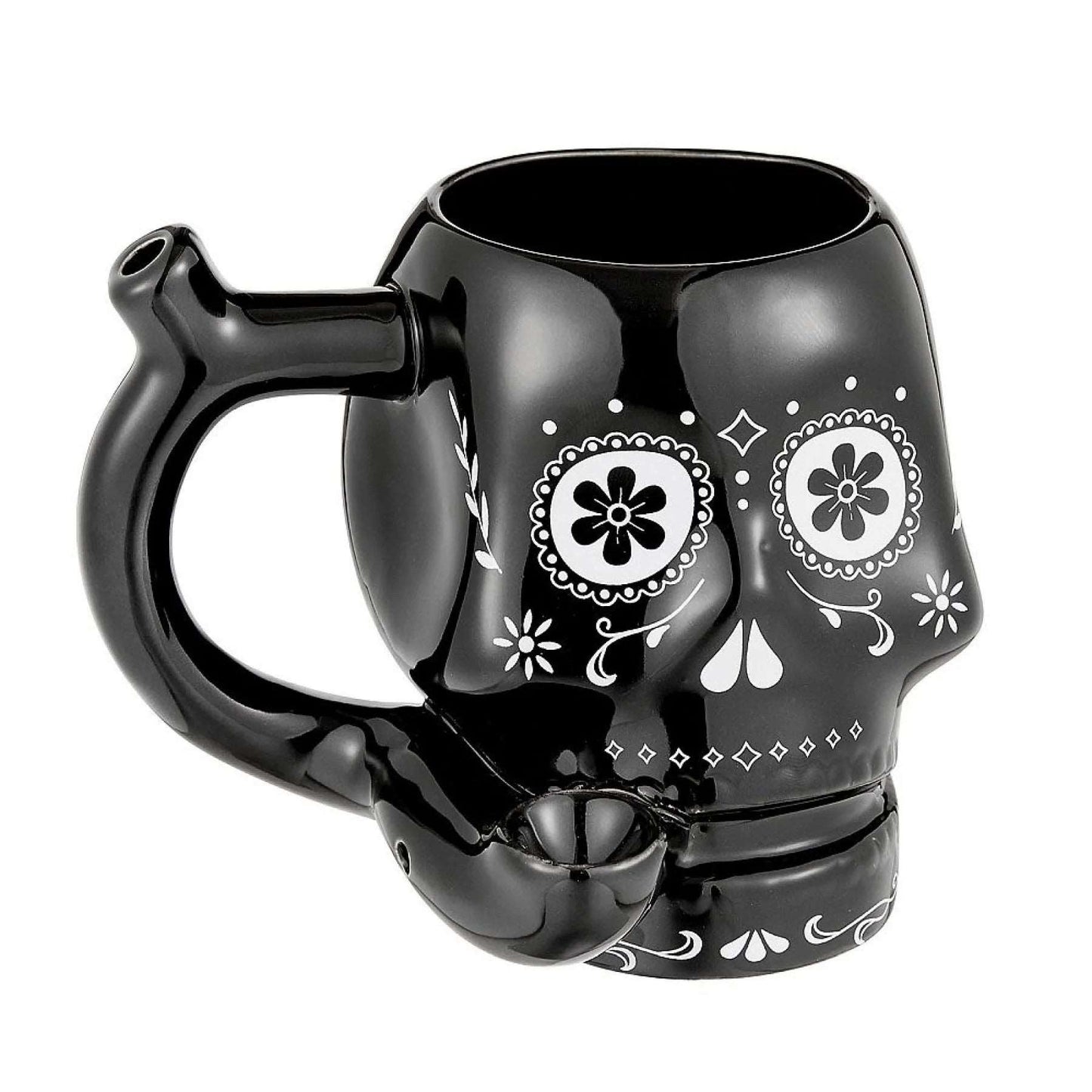 Black Skull Mug Pipe