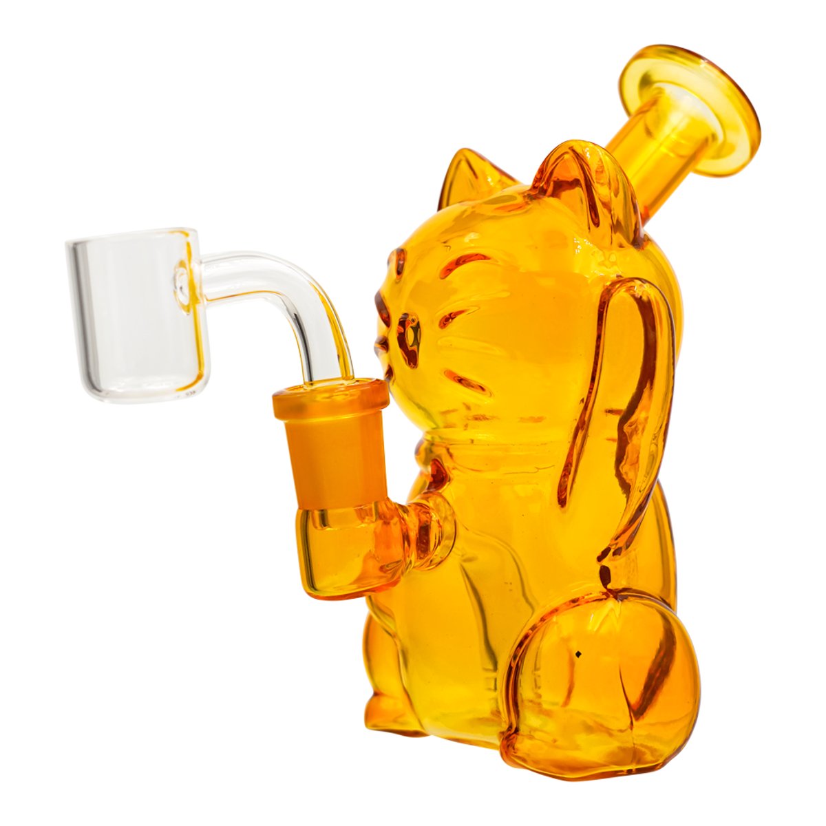 Cat Design Glass Water Pipe