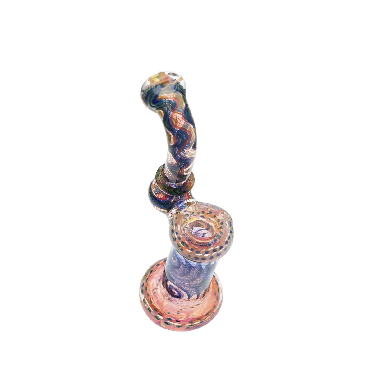 7.5" Psychedelic Peace Glass Bubbler