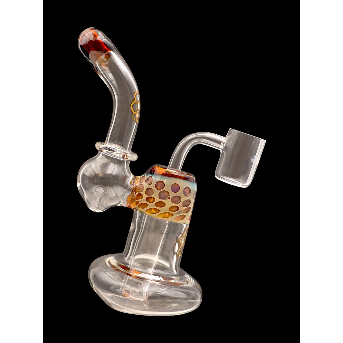 7" Honey Bee Honey Comb Bubbler