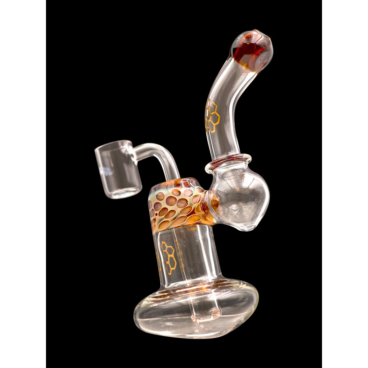 7" Honey Bee Honey Comb Bubbler