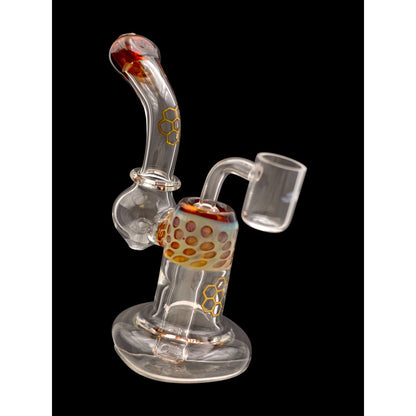 7" Honey Bee Honey Comb Bubbler