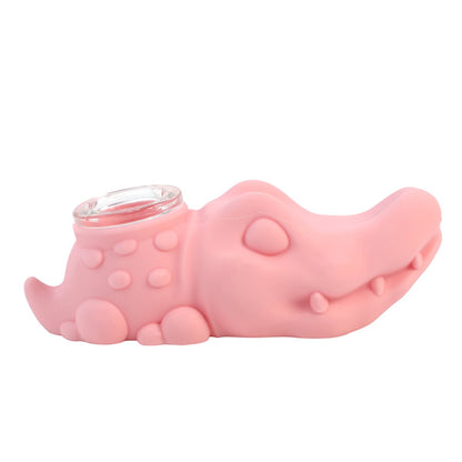 Lying Crocodile Silicone Handpipe