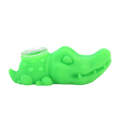 Lying Crocodile Silicone Handpipe