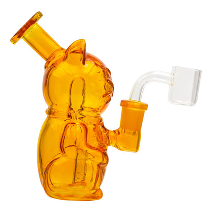 Cat Design Glass Water Pipe