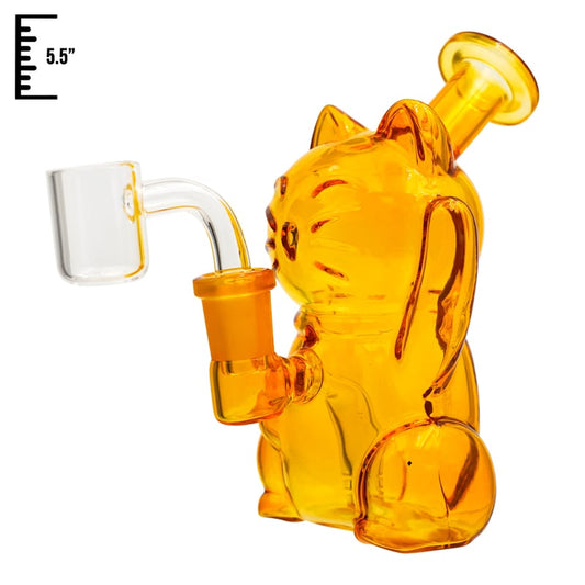 Cat Design Glass Water Pipe