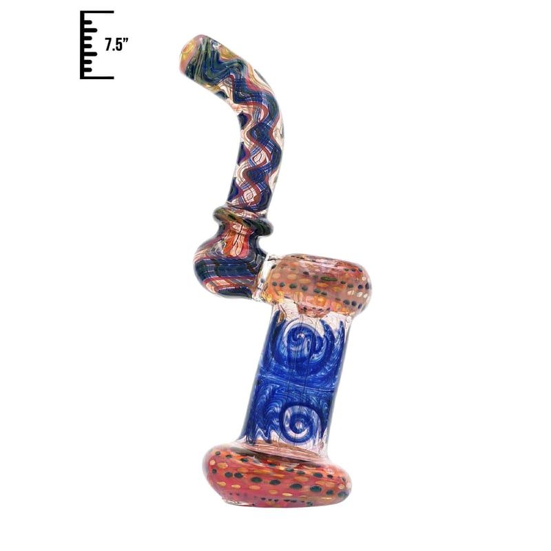 7.5" Psychedelic Peace Glass Bubbler