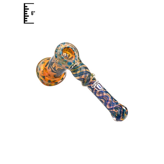 6" Stratus Psychedelic Glass Bubbler