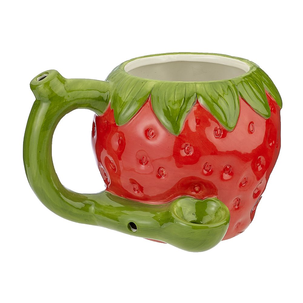 Ceramic Strawberry Mug Pipe