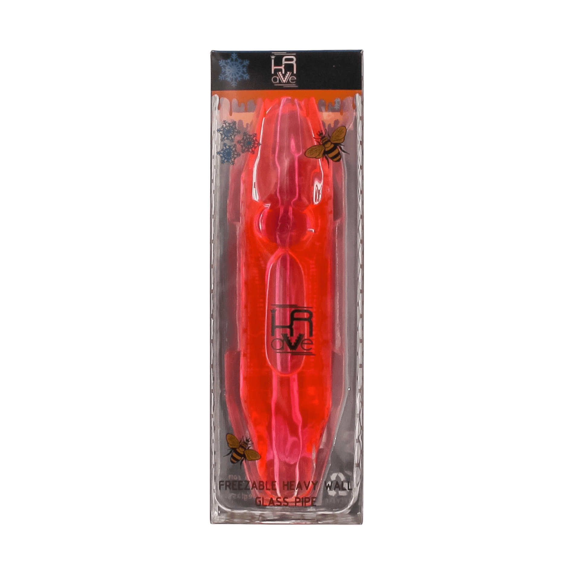 Krave Diamond Freezable UV Orange Hand Pipe | Smokefair