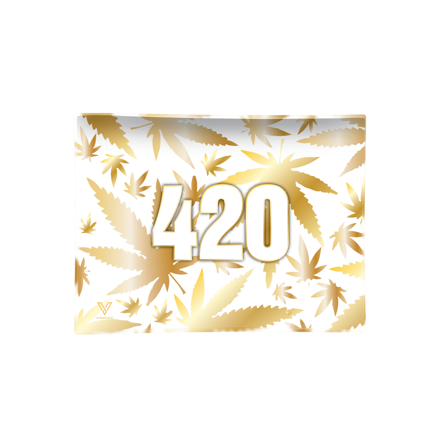 Gold 420 Glass Shatter Resistant Rolling Tray