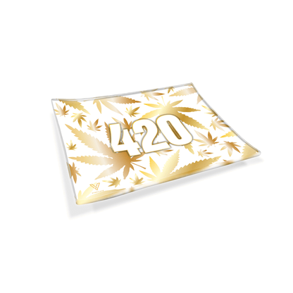 Gold 420 Glass Shatter Resistant Rolling Tray