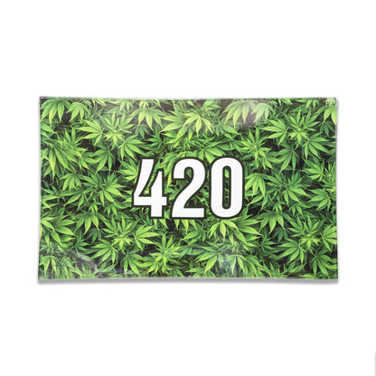 Green 420 Glass Shatter Resistant Rolling Tray