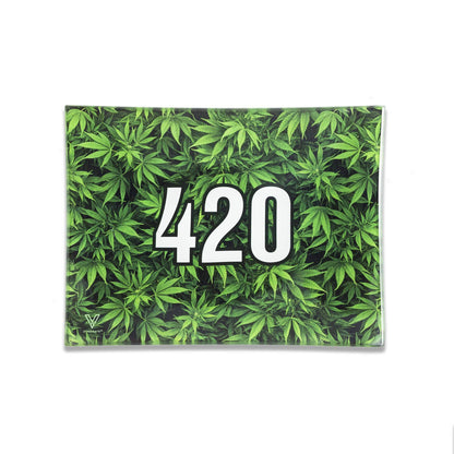 Green 420 Glass Shatter Resistant Rolling Tray