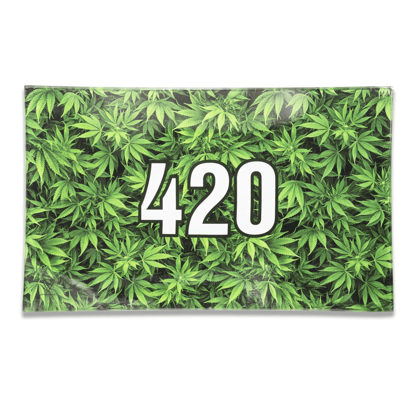 Green 420 Glass Shatter Resistant Rolling Tray