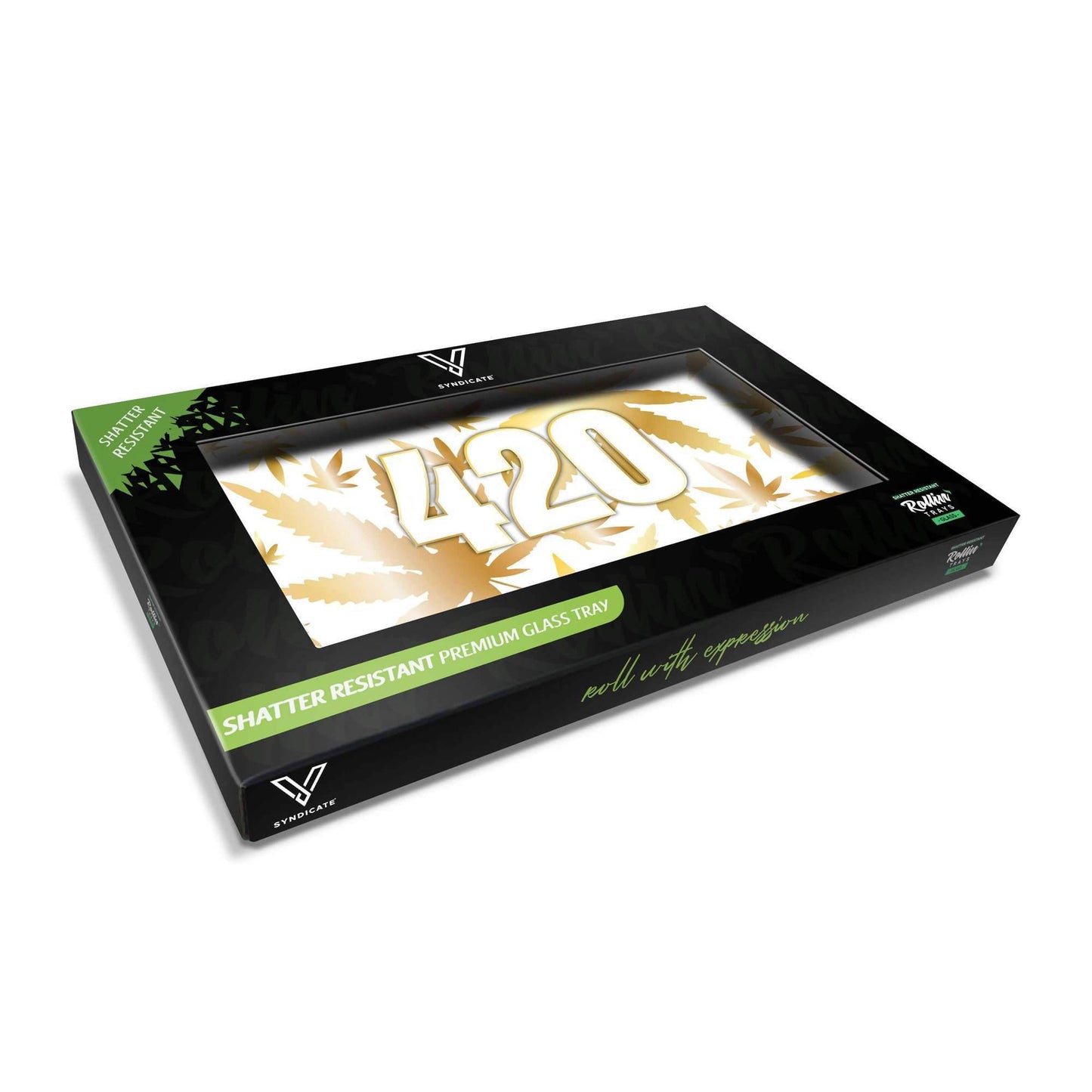 Gold 420 Glass Shatter Resistant Rolling Tray