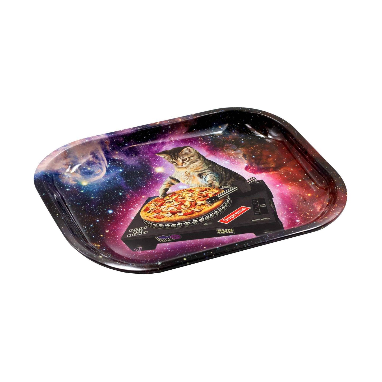 Pizza Kitty Metal Rolling Tray