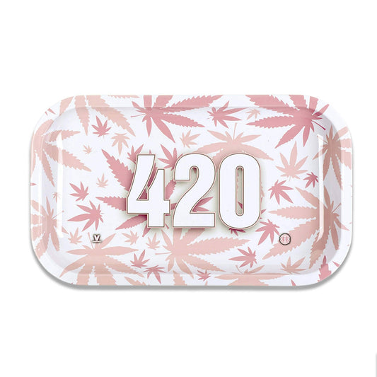 Pink 420 Metal Rolling Tray