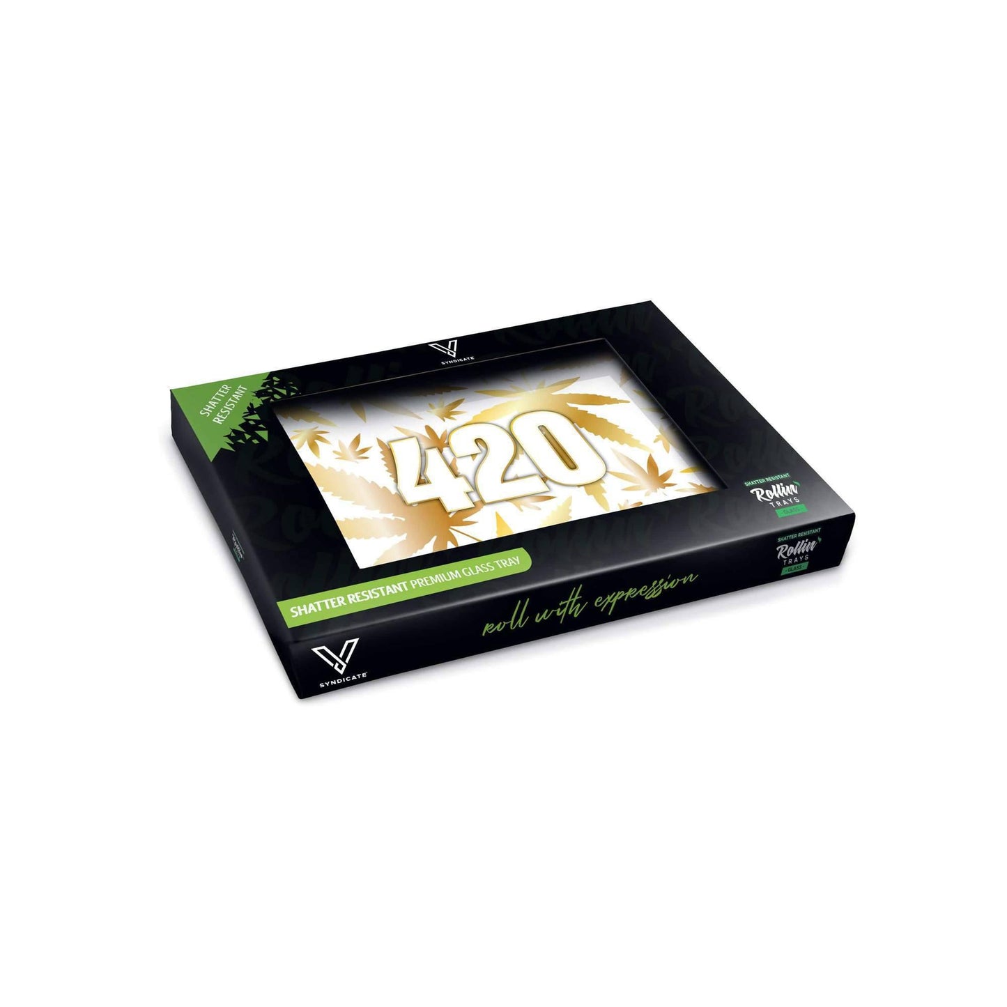 Gold 420 Glass Shatter Resistant Rolling Tray