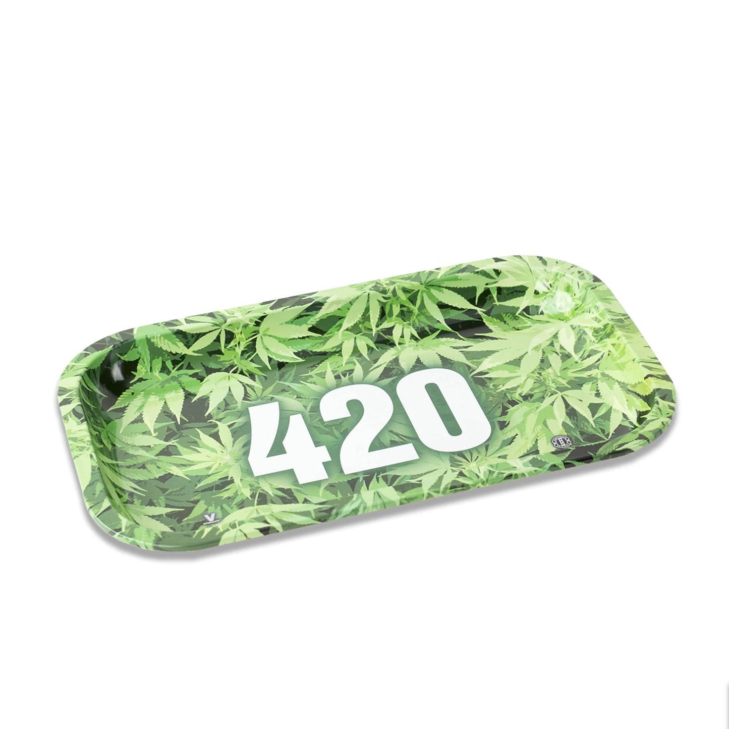 Green 420 Metal Rolling Tray