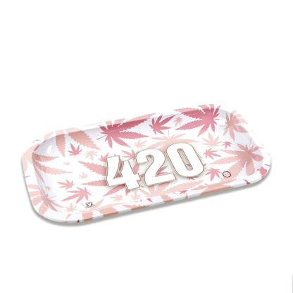 Pink 420 Metal Rolling Tray